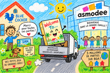 Asmodee rachète Welcome To… : et Blue Cocker dans tout ça ?